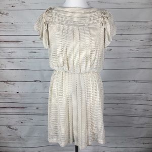 Max Studio Polka Dot Midi Dress Flutter‎ Sleeve Size Medium Romantic Secretary